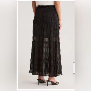 Max Studio Black Sheer Maxi Skirt
